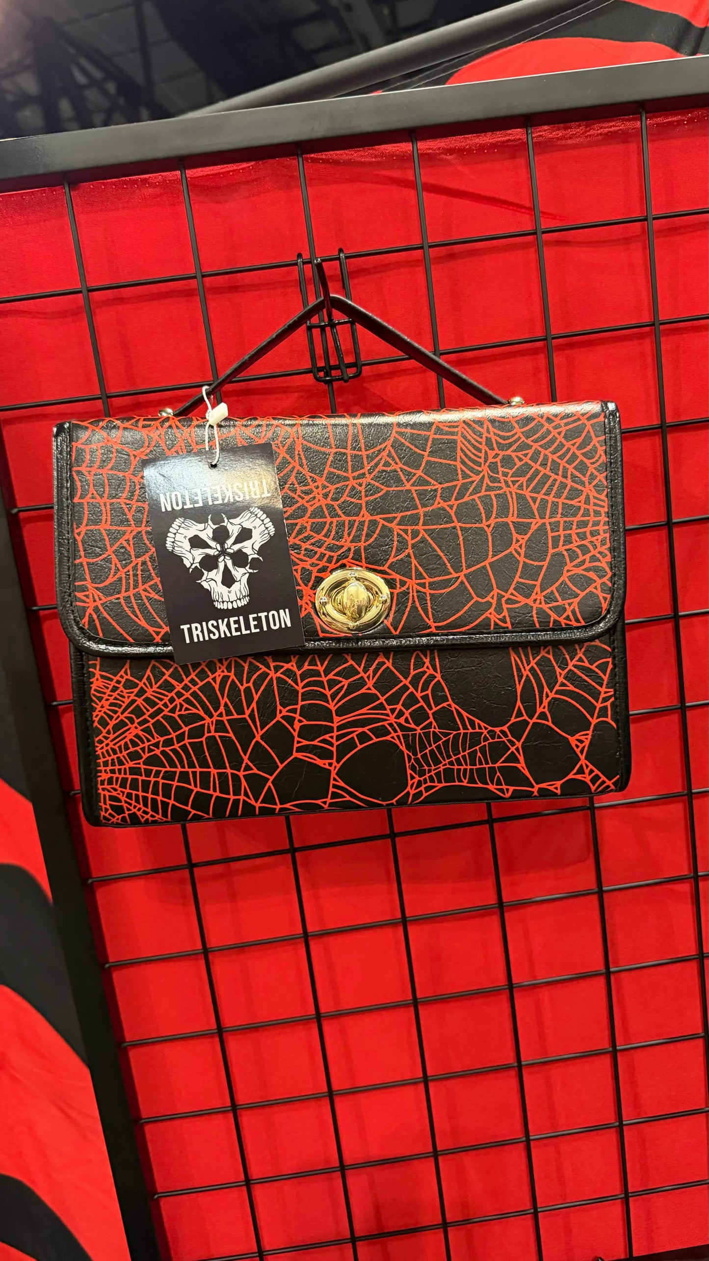 red vegan leather Bag