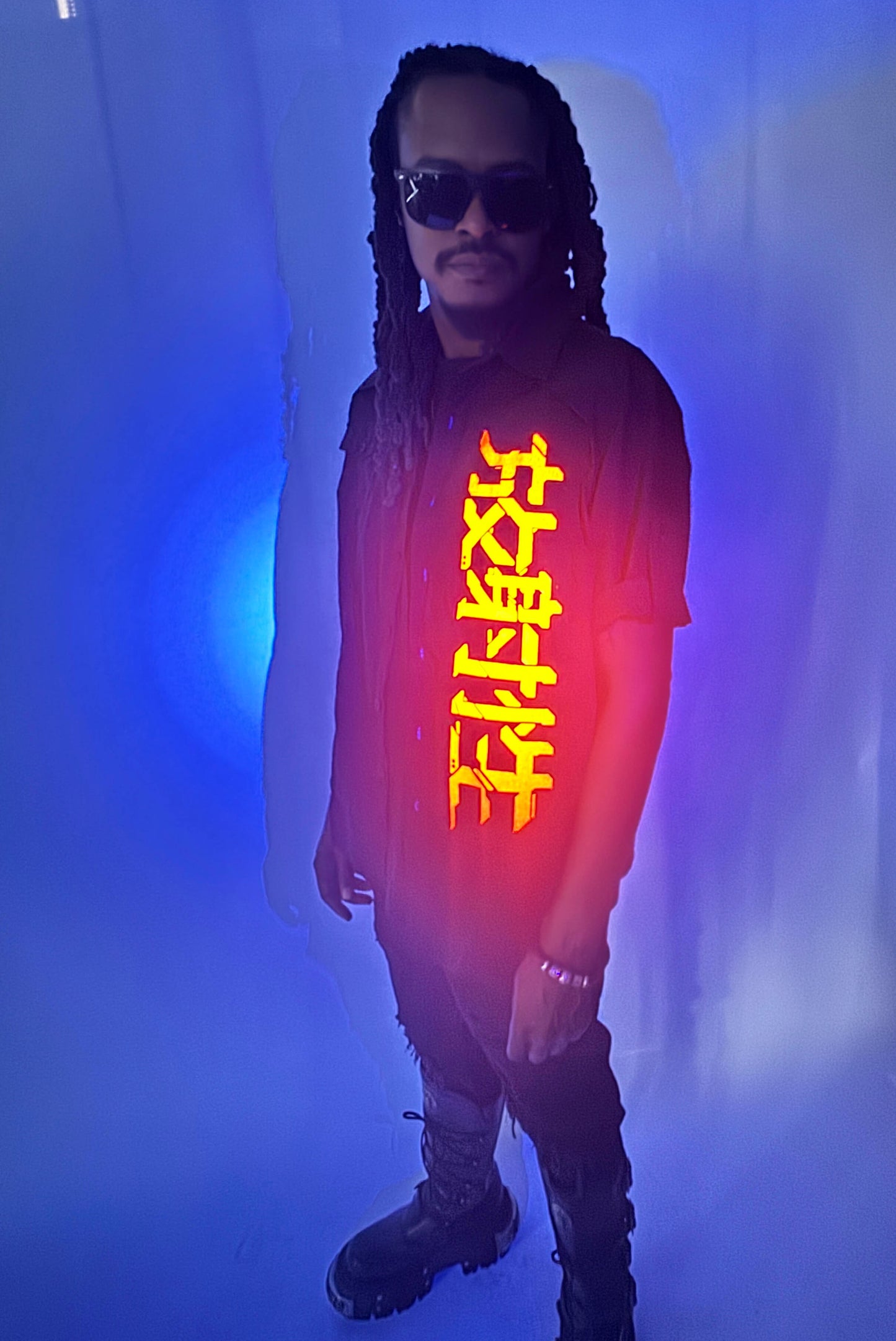 Radioactive//Kanji Cyberpunk UV shirt