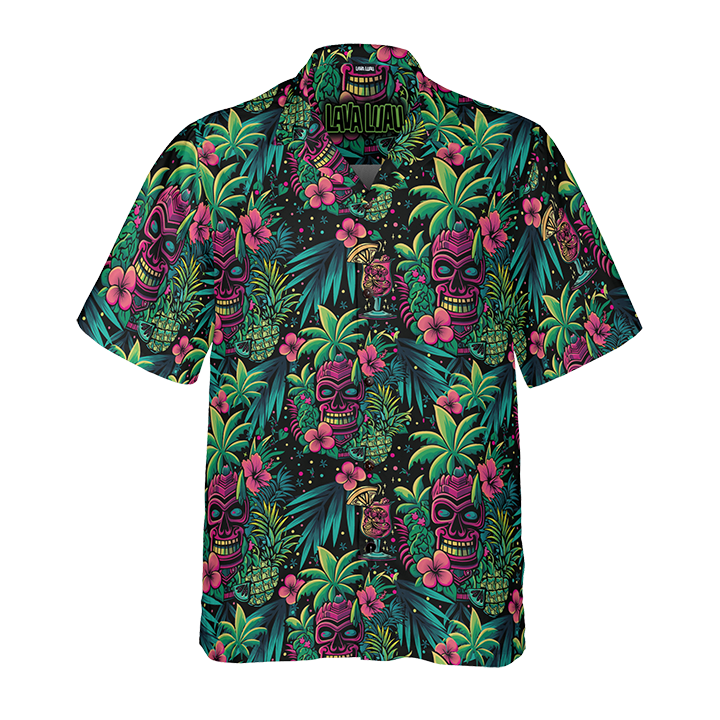 Neon Paradise Hawaiian Shirt [[LavaLuau x Triskeleton Collab]]