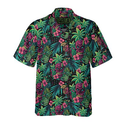 Neon Paradise Hawaiian Shirt [[LavaLuau x Triskeleton Collab]]