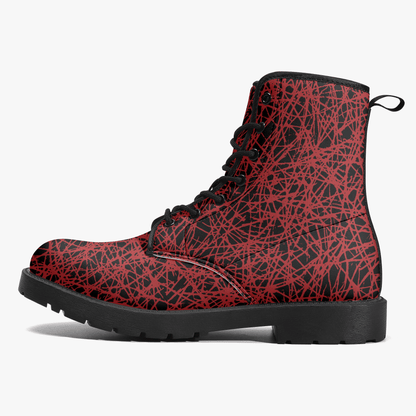 red//scratch boots