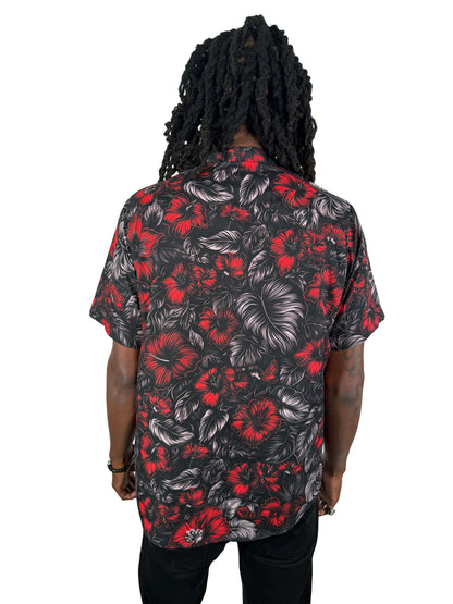 Midnigt Bloom Hawaiian Shirt [[LavaLuau x Triskeleton Collab]]