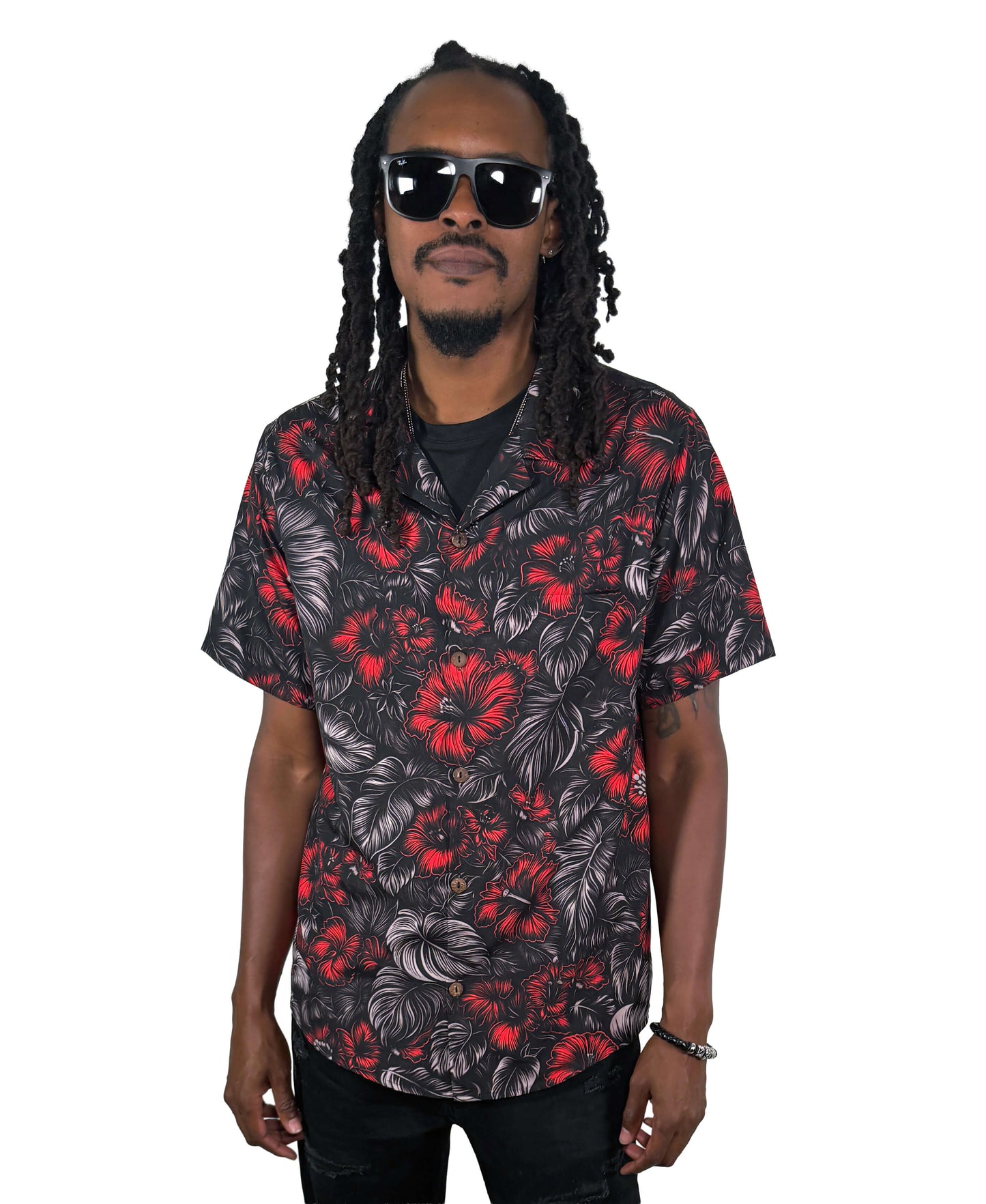 Midnigt Bloom Hawaiian Shirt [[LavaLuau x Triskeleton Collab]]