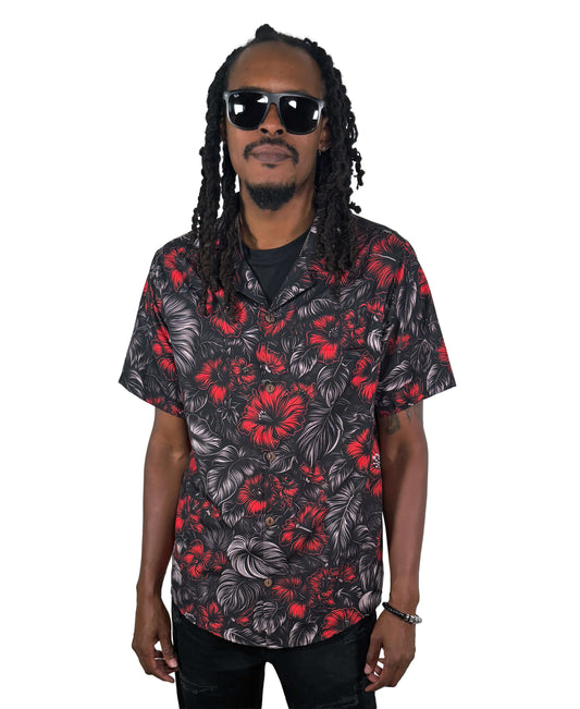 Midnigt Bloom Hawaiian Shirt [[LavaLuau x Triskeleton Collab]]