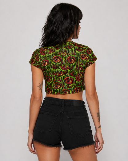 eye//drop cropped babydoll tee
