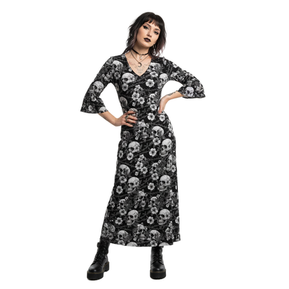 Barbed//Skull Maxi Dress