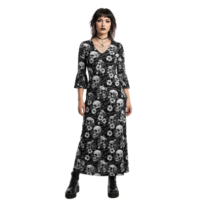 Barbed//Skull Maxi Dress