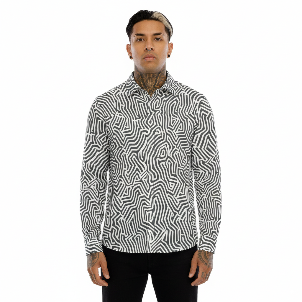Labyrinth//Lines long sleeve