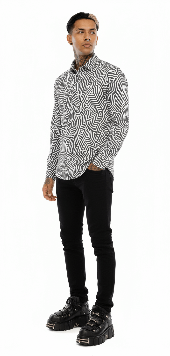 Labyrinth//Lines long sleeve