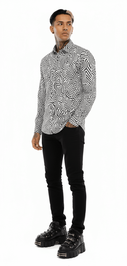 Labyrinth//Lines long sleeve