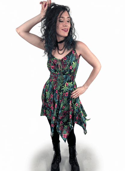 Neon Paradise Handkerchief Dress [[LavaLuau x Triskeleton Collab]]