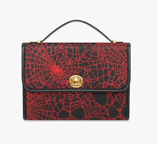 red vegan leather Bag