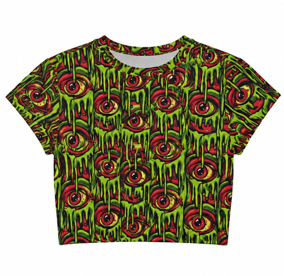 eye//drop cropped babydoll tee