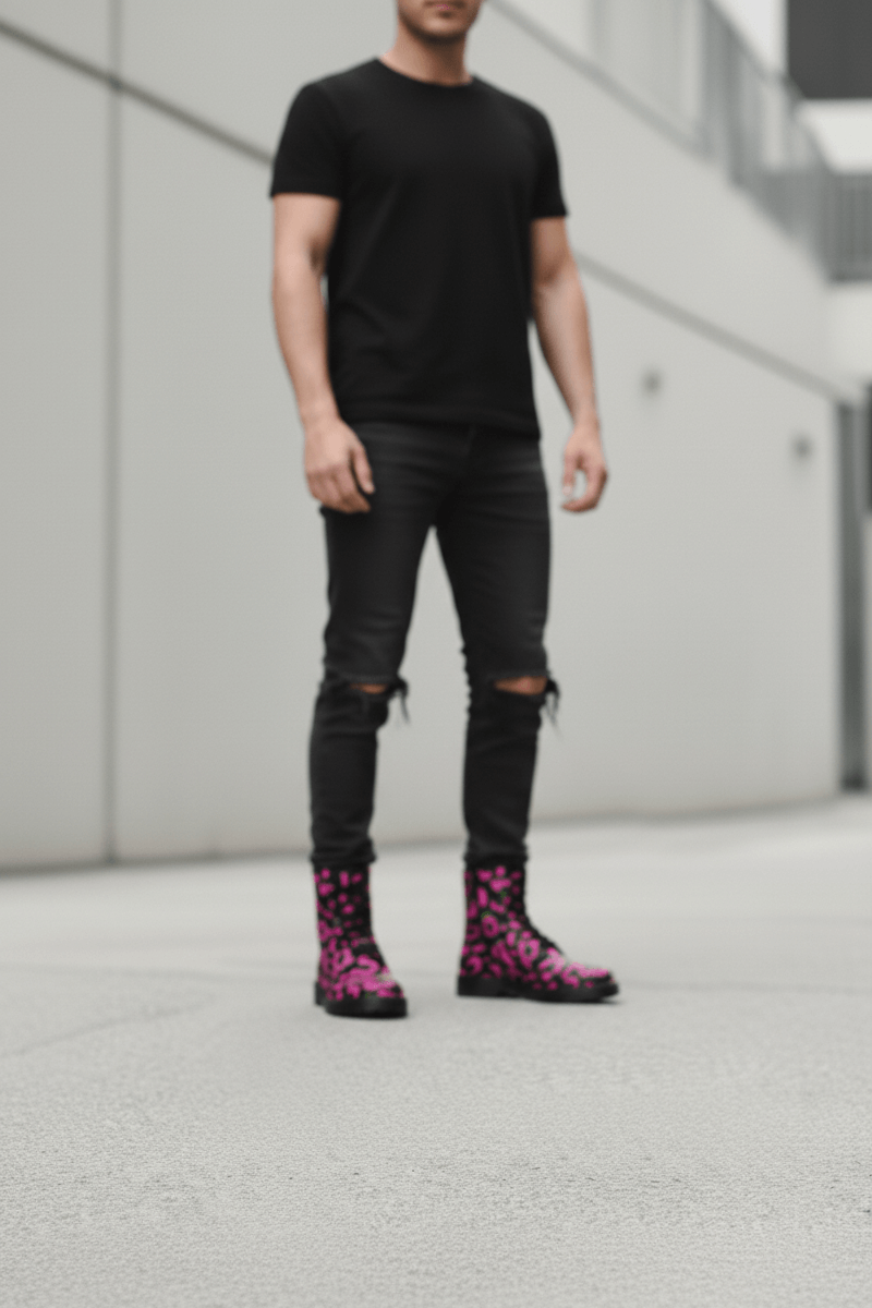 Neon//Cheetah Stomp Boots