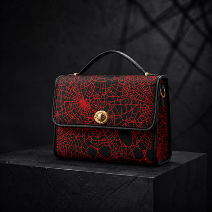 red vegan leather Bag
