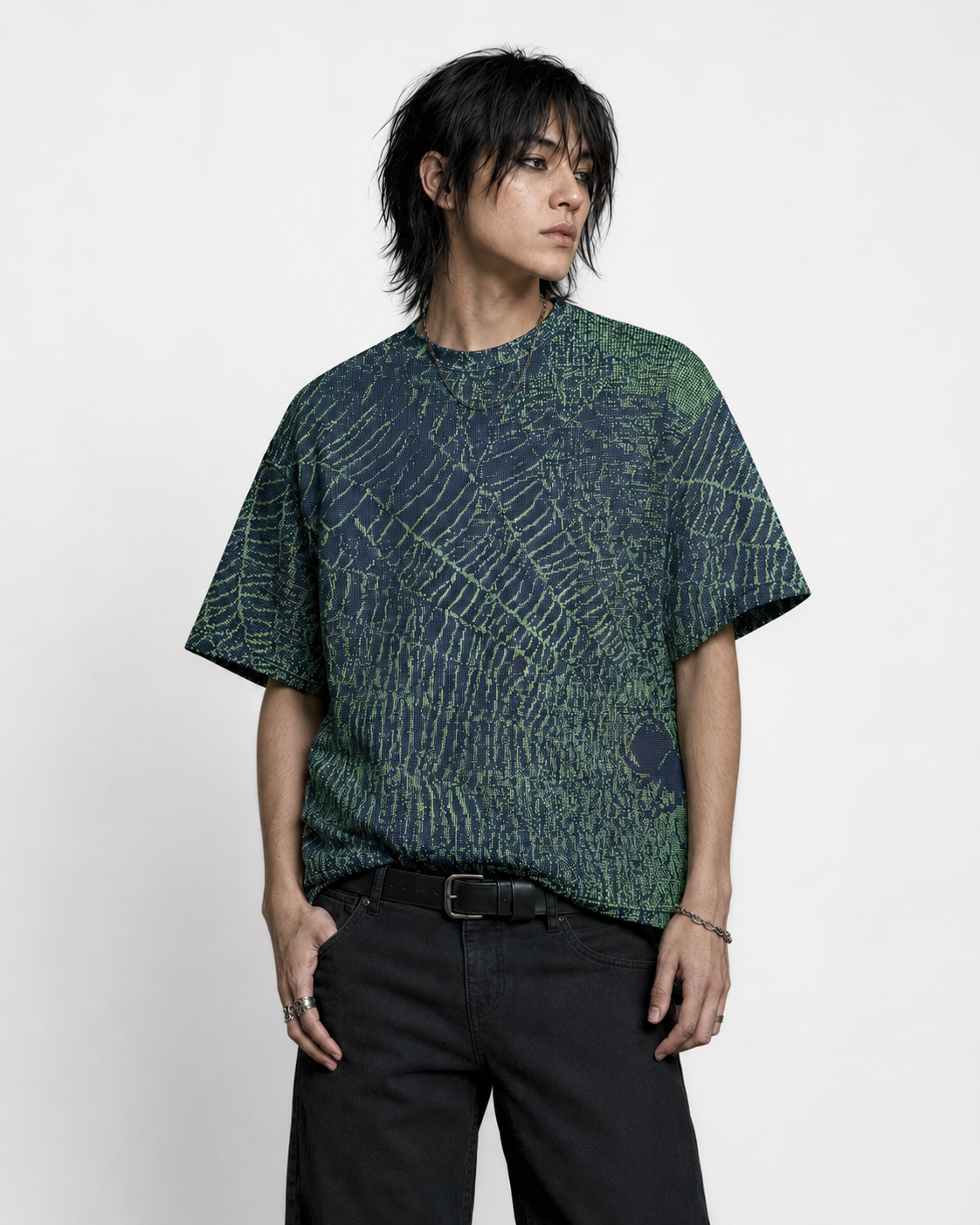 code//spider drop shoulder tee