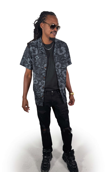 Nānahu Obscura Hawaiian Shirt [[LavaLuau x Triskeleton Collab]]