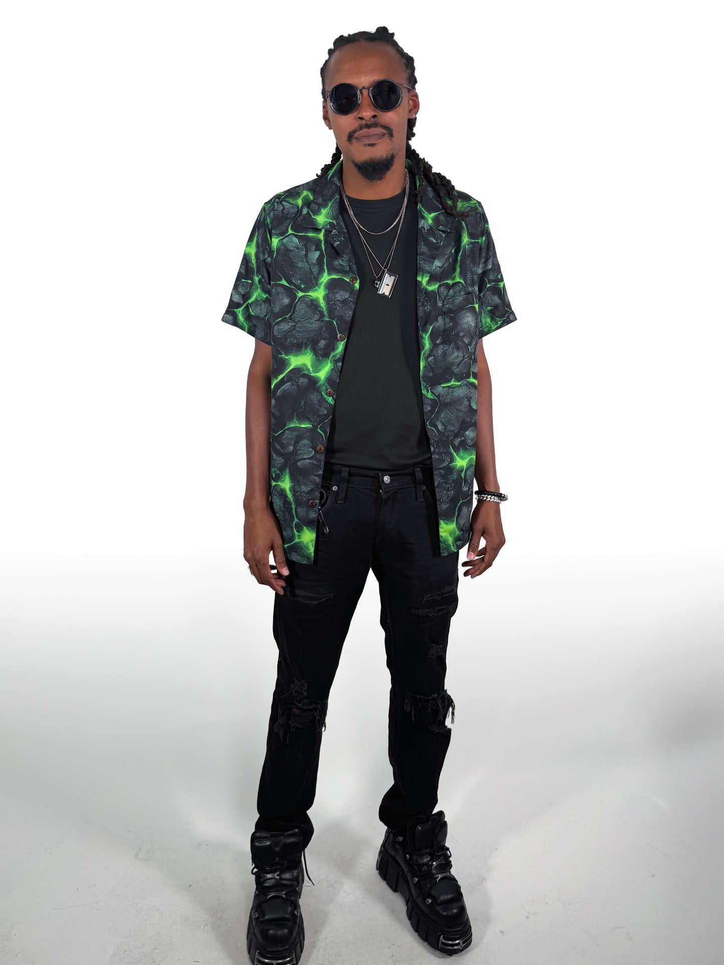 Acid Bloom Hawaiian Shirt [[LavaLuau x Triskeleton Collab]]