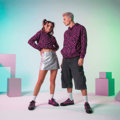 Neon//Cheetah low tops