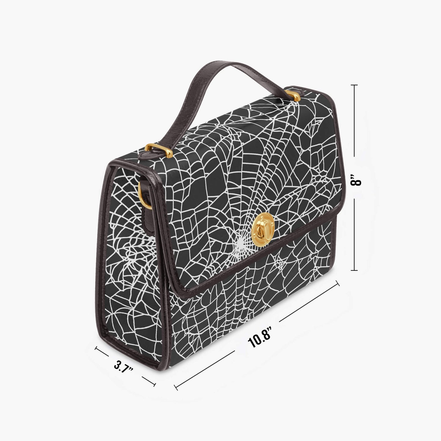 white//web vegan leather crossbody purse