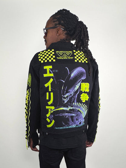 Alien//Battle Jacket [[Upcycled Art Jacket]] [[One-of-One]]