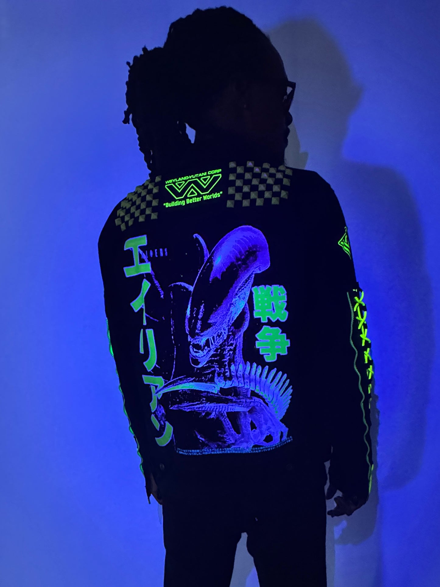 Alien//Battle Jacket [[Upcycled Art Jacket]] [[One-of-One]]